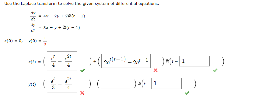 Solved Use the Laplace transform to solve the given system | Chegg.com