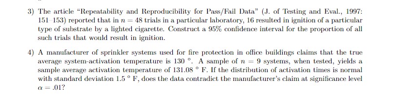Solved 3) The article "Repeatability and Reproducibility for | Chegg.com