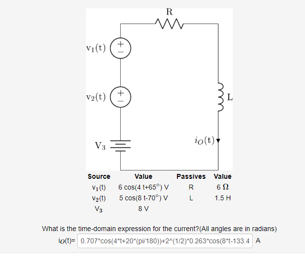 Solved W Vi T V3 Lo T Source Vi T V2 T Value 6 Chegg Com