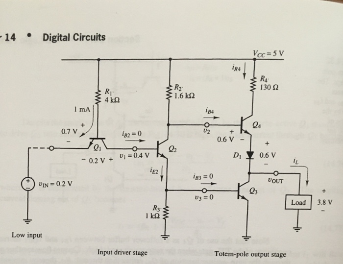 Solved 14.100 The output of a three-input TTL gate based on | Chegg.com