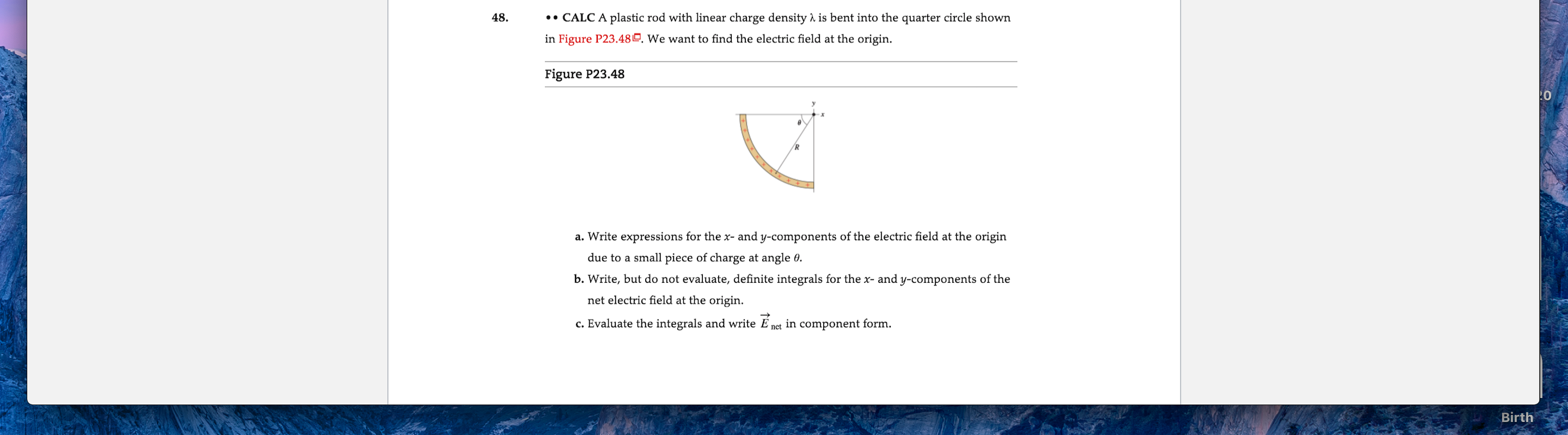 Solved CALC A plastic rod with linear charge density λ is
