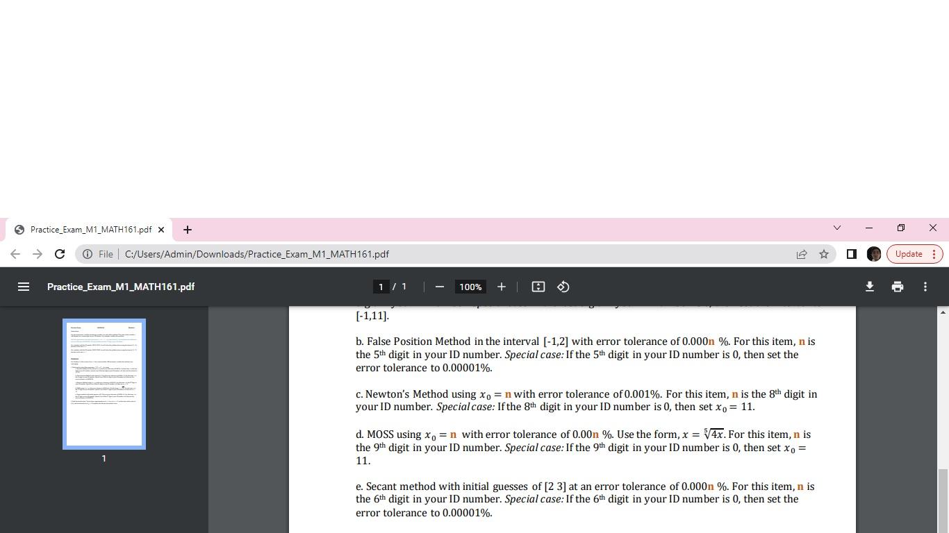 For this assessment, I will be introducing variable n | Chegg.com