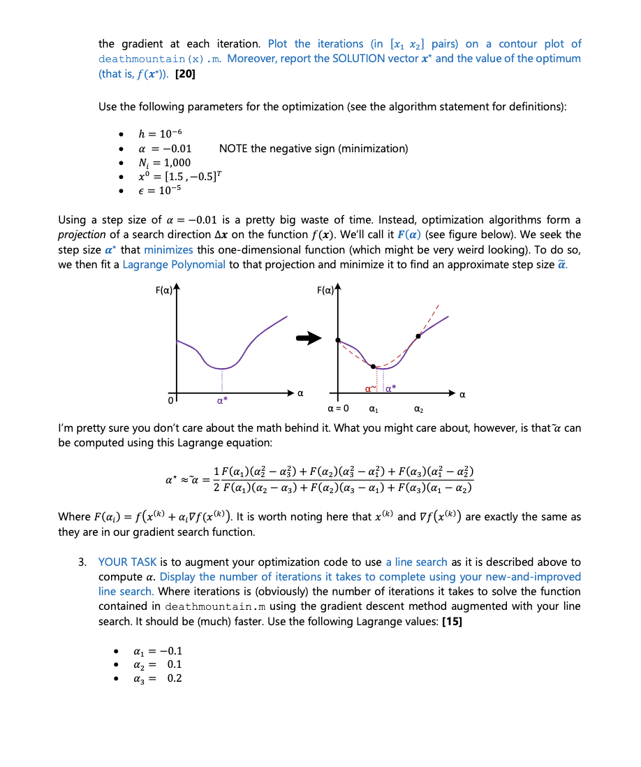 Solved Steepest Descent Algorithm (1) 1. [20] Given a