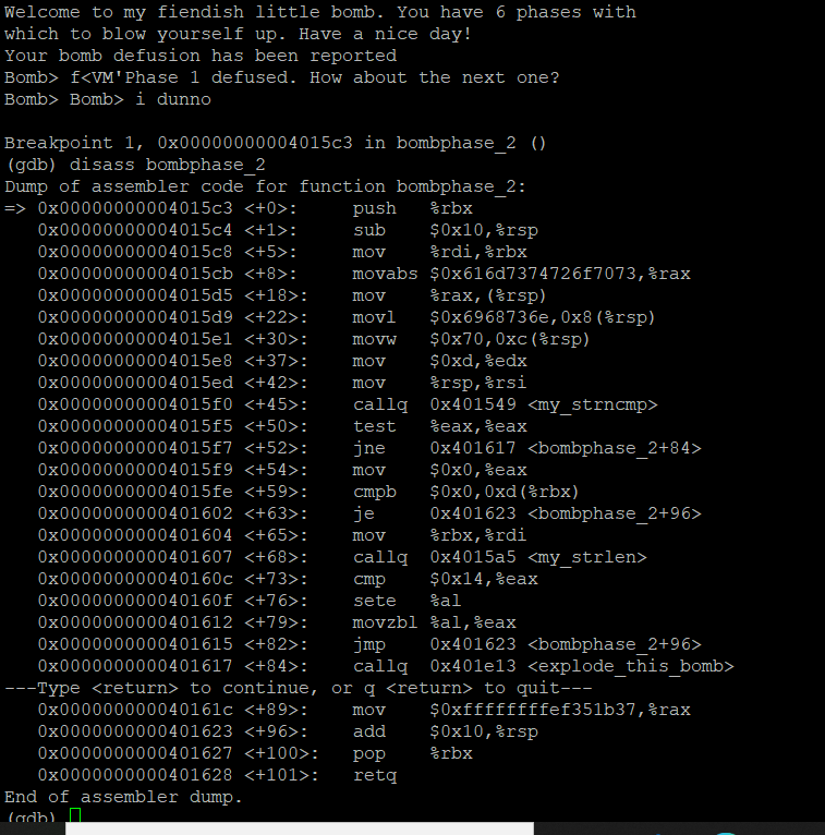I am stuck at binary bomb lab phase 2 task . These | Chegg.com