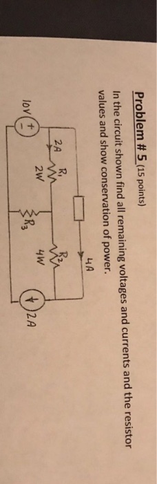 Solved Problem # 5 (15 points) In the circuit shown find all | Chegg.com