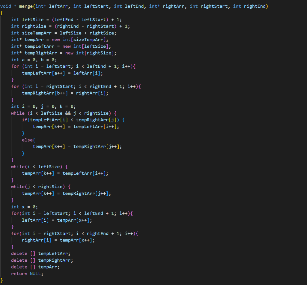 oid * quickSortHelper(void* args) int* array =( int*) | Chegg.com