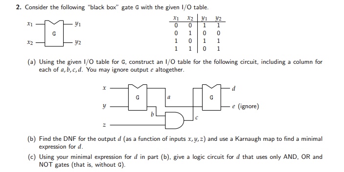 2. Consider the following 