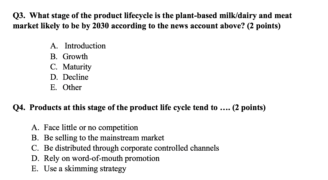 product life cycle of dairy milk