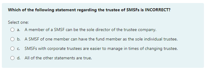 Trustee Statement
