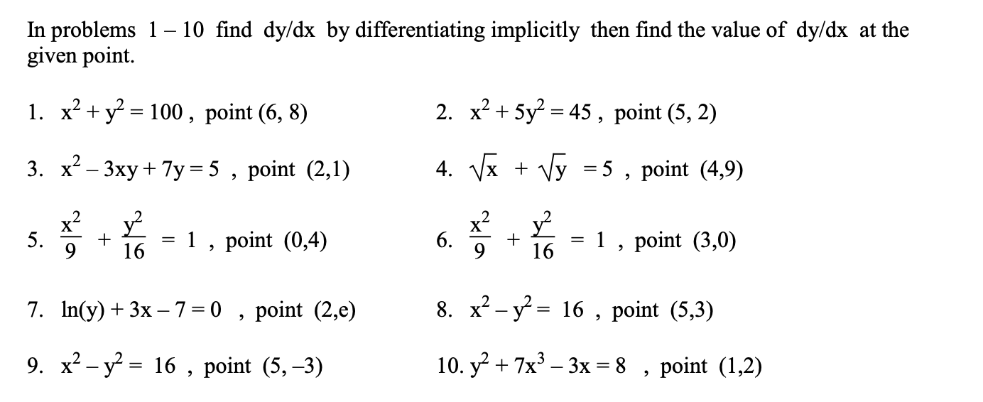 solved-in-problems-1-10-find-dy-dx-by-differentiating-chegg