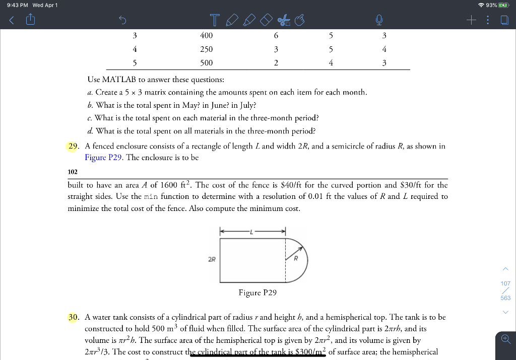 Solved 9:43 PM Wed Apr 1 93% + 0 400 250 500 Use MATLAB to | Chegg.com