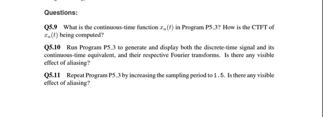 Solved please solve it by MATLAB Effect of Sampling in the | Chegg.com