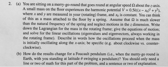 solved-2-a-you-are-sitting-on-a-merry-go-round-that-goes-chegg