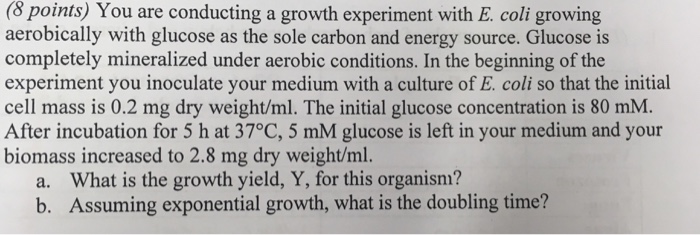 e coli growth experiment