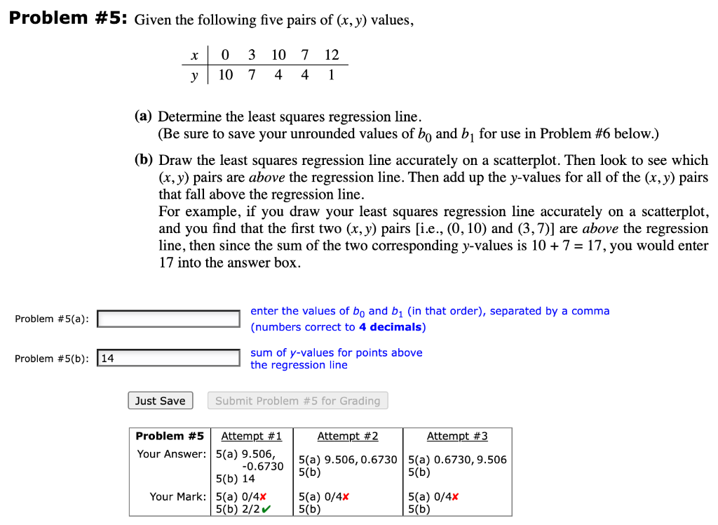 Solved Referring to Problem #5 above, (a) Calculate | Chegg.com