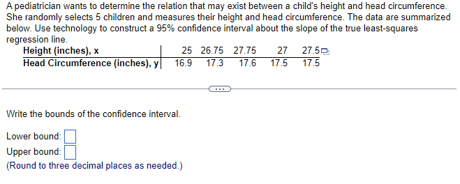 Solved A pediatrician wants to determine the relation that | Chegg.com