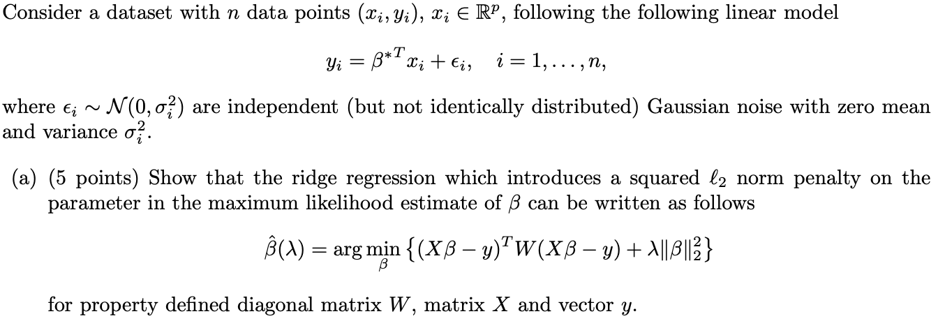 Locally Weighted Linear Regression And Bias Varian Chegg Com