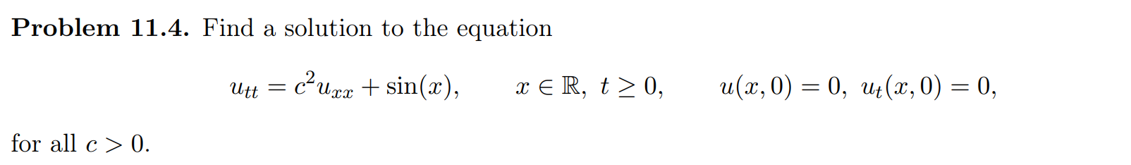 Solved Problem 11.4. Find a solution to the equation | Chegg.com