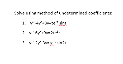 undetermined solve coefficients using