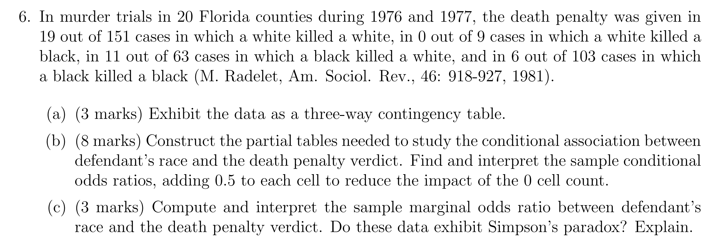 Solved 6 In Murder Trials In 20 Florida Counties During Chegg Com   PhpURJoD5