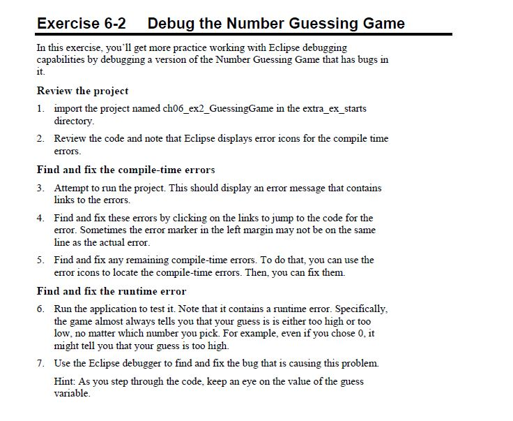 Solved I need help with 6-2 Debug the Number Guessing Game. | Chegg.com