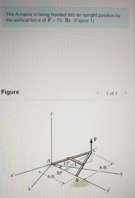 Solved The A-frame is being hoisted into an upright position | Chegg.com
