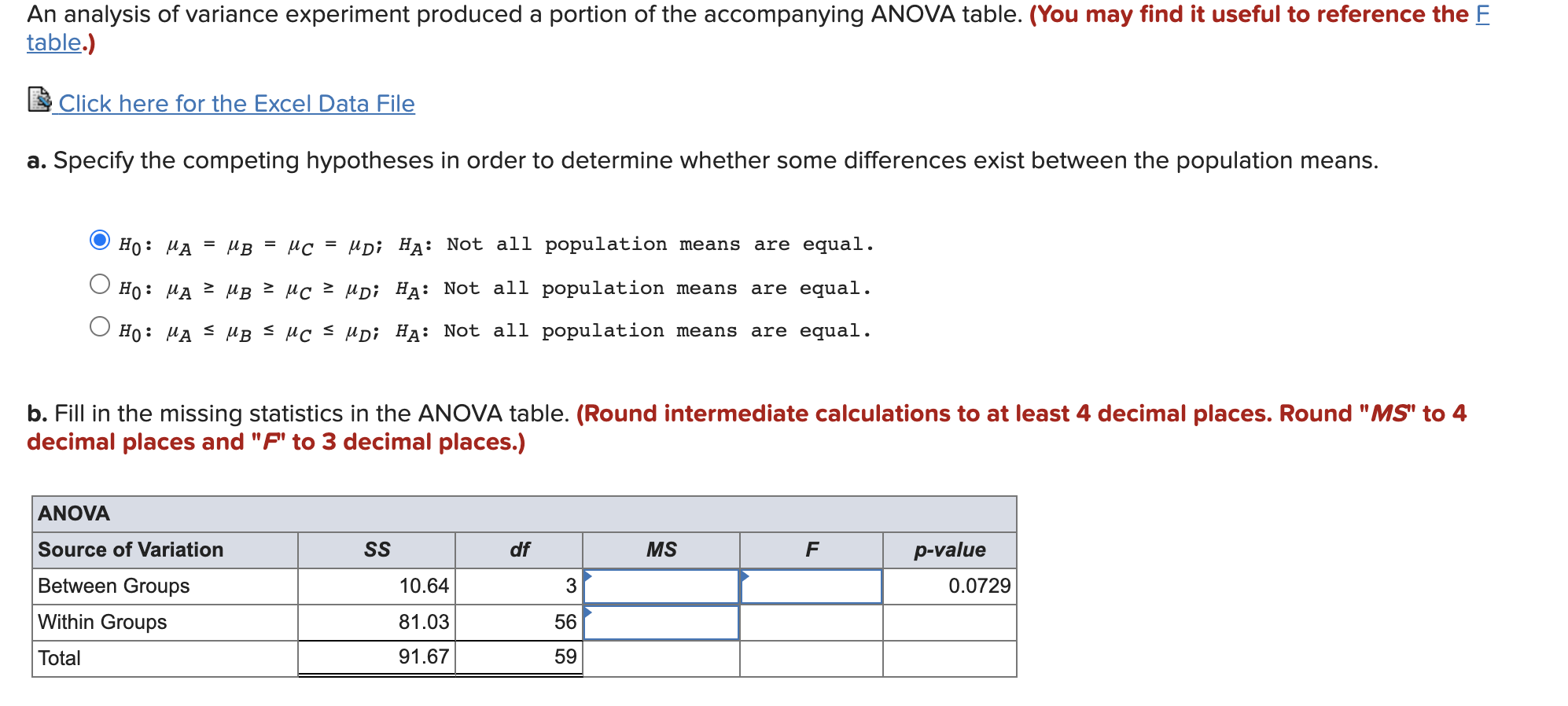 Solved a. Given the following information obtained from | Chegg.com