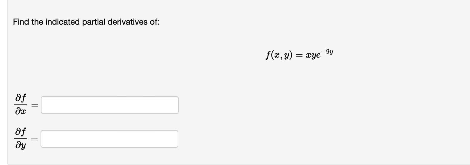 Solved Find The Indicated Partial Derivatives