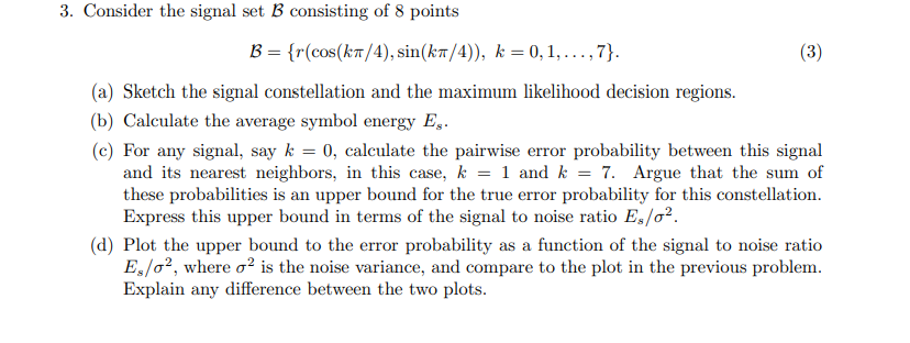 3. Consider The Signal Set B Consisting Of 8 Points | Chegg.com