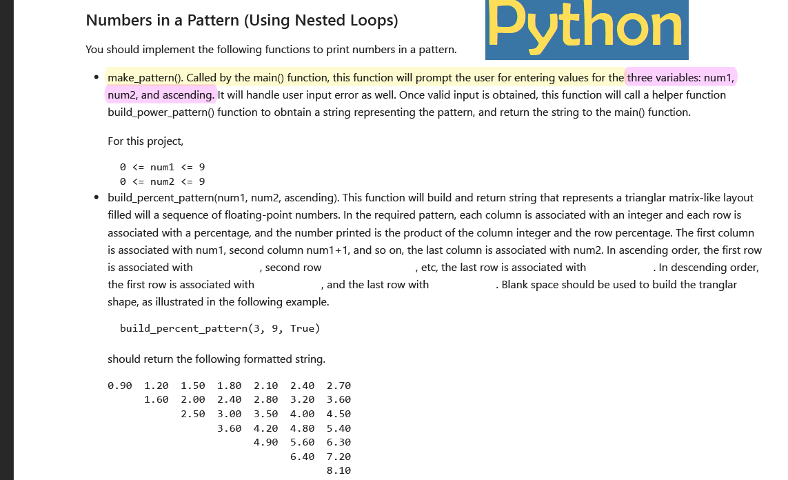 solved-numbers-in-a-pattern-using-nested-loops-python-you-chegg