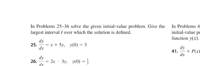 Solved In Problems 25-36 Solve The Given Initial-value | Chegg.com