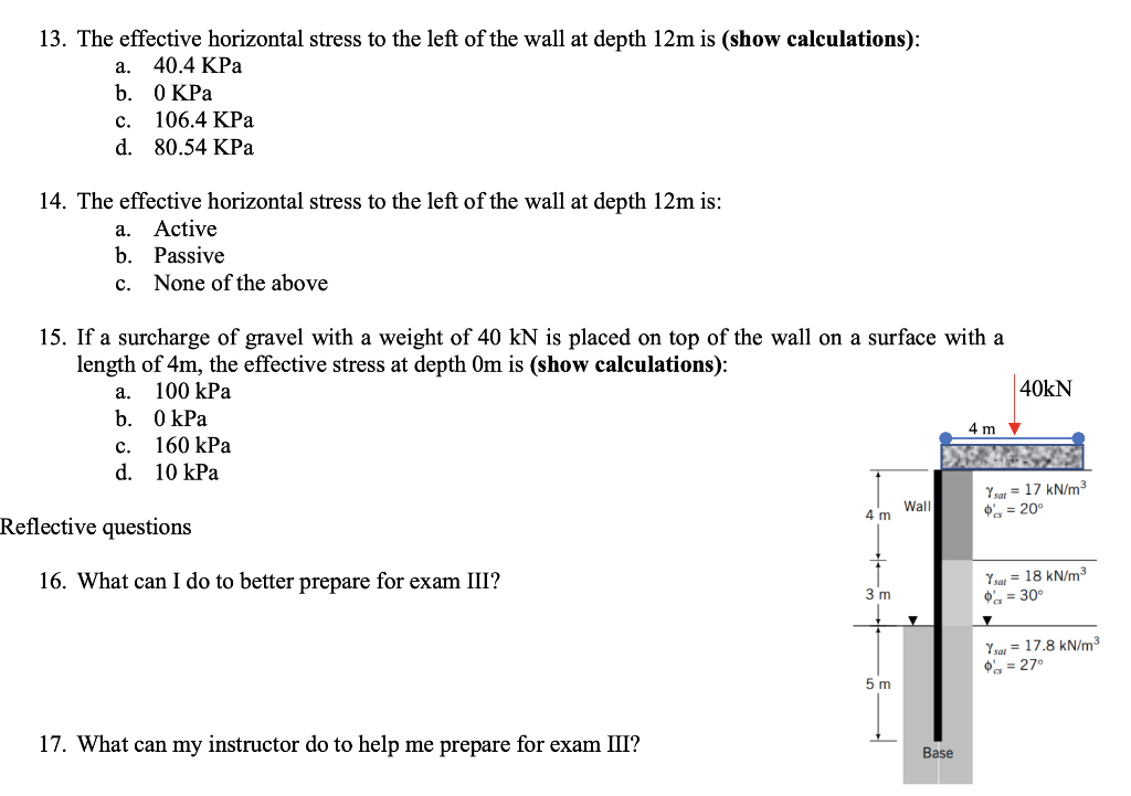 Solved Calculate the variation of active and passive lateral | Chegg.com