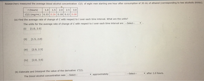 solved-researchers-measured-the-average-blood-alcohol-chegg