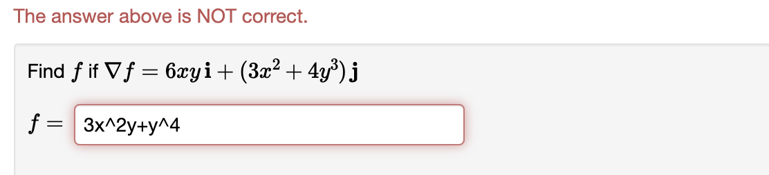 Solved The answer above is NOT correct. Find f if | Chegg.com