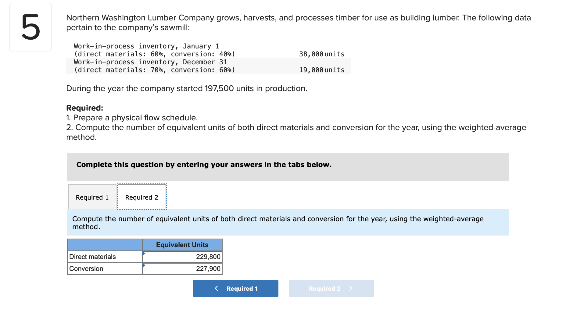 Solved Northern Washington Lumber Company grows, harvests,