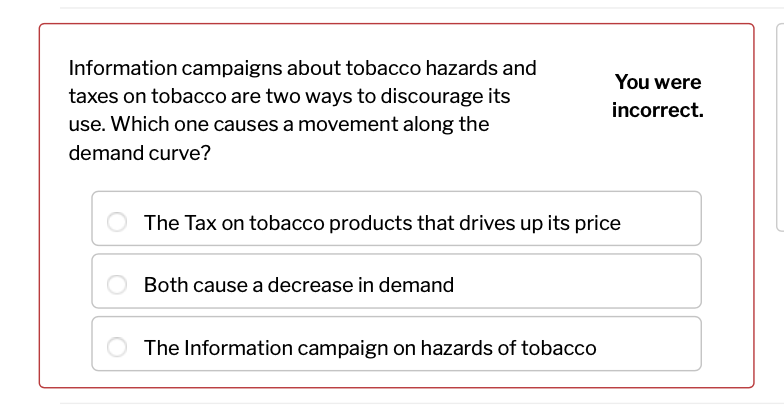 Solved Information campaigns about tobacco hazards and taxes