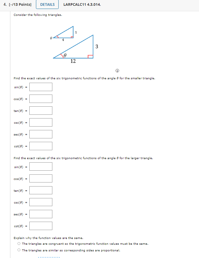 Solved [-/13 Points ] LARPCALC11 4.3.014. Consider the | Chegg.com