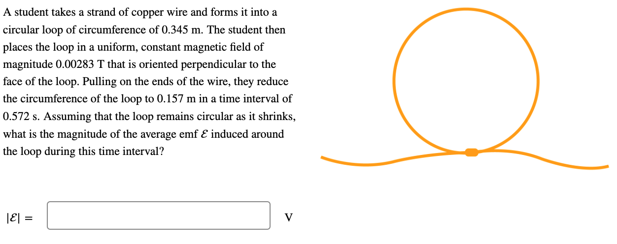 Solved A student takes a strand of copper wire and forms it | Chegg.com