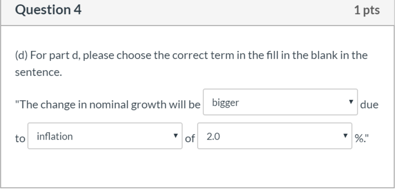 Solved Question 1 1 pts Use the following table for Q1 | Chegg.com