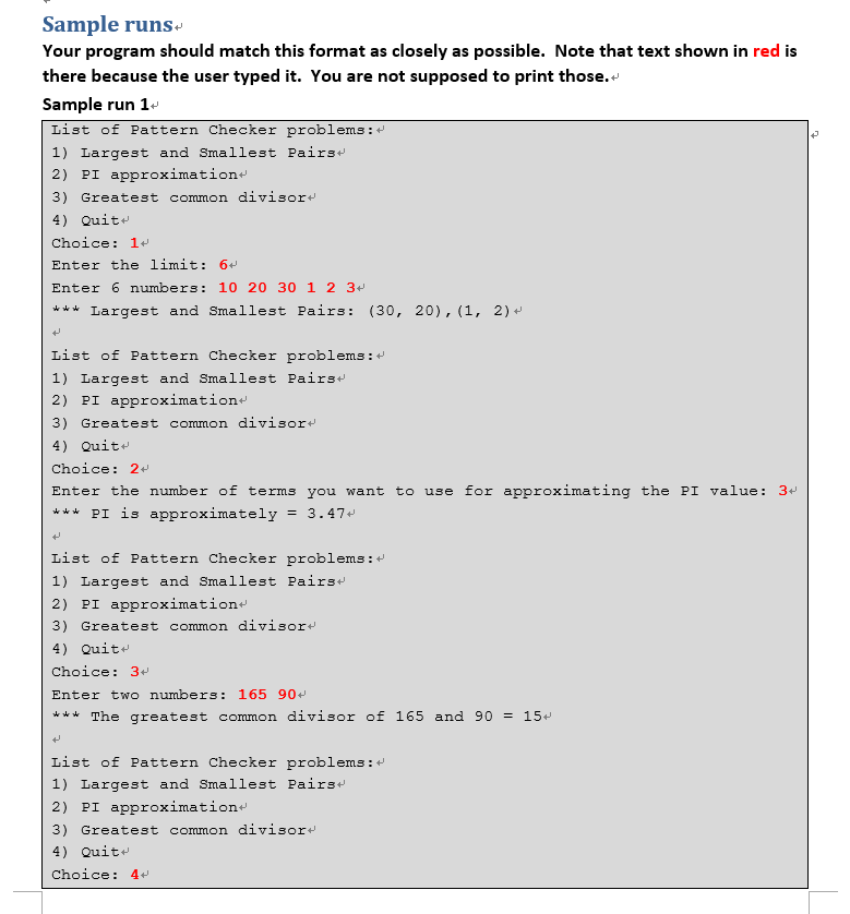 Solved Assignment Write a program named PatternChecker that | Chegg.com