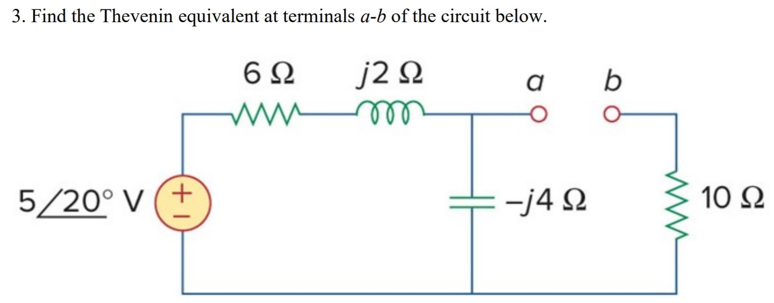 Solved 3. Find The Thevenin Equivalent At Terminals A-b Of | Chegg.com