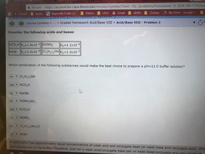 Solved Consider the following acids and bases: Which | Chegg.com