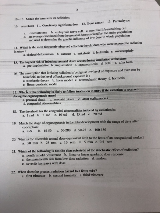 Solved 10- 13. Match the term with its definition: 10. | Chegg.com