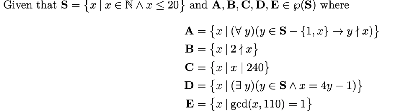 Solved write the results of the set operation expression | Chegg.com