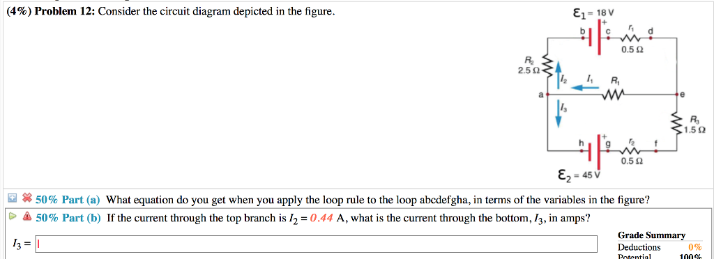 Solved (4%) Problem 12: Consider The Circuit Diagram | Chegg.com