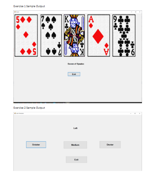 Solved Exercise 1 - Card Identifier The pictures you will | Chegg.com