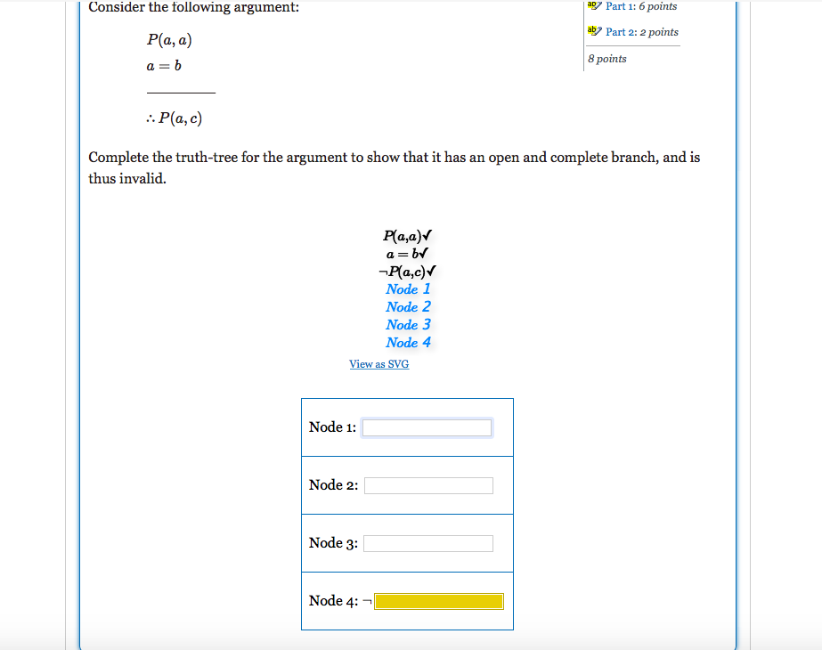 Solved Consider The Following Argument: Part 1: 6 Points Aby | Chegg.com