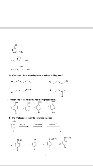 Solved COOH CH NH CH.-CH-COOH он CH,-CH,-CH-COOH 2- Which | Chegg.com