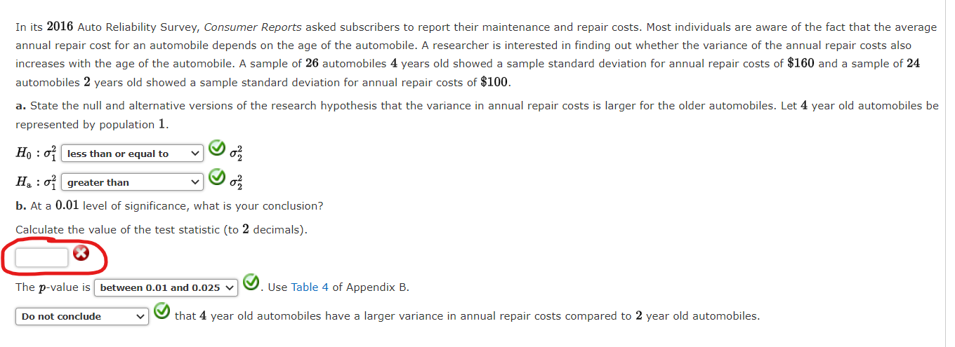 Solved In Its 2016 Auto Reliability Survey, Consumer Reports | Chegg.com