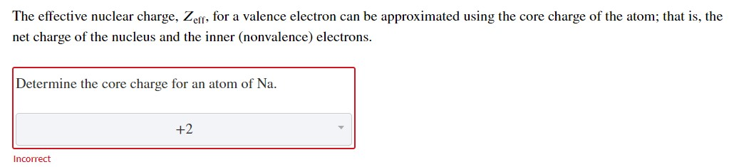 Solved The effective nuclear charge, Zeff, for a valence | Chegg.com